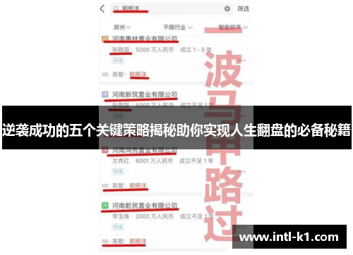 逆袭成功的五个关键策略揭秘助你实现人生翻盘的必备秘籍